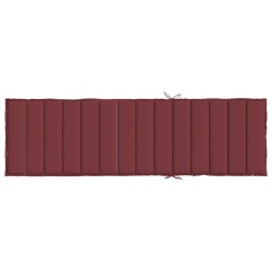 Coussin de chaise longue rouge bordeaux mélangé 200x60x4 cm 