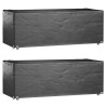 Housses salon de jardin 2pcs 8œillets 192x82x65cm rectangulaire 