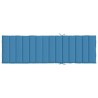 Coussin de chaise longue bleu mélangé 200x60x4 cm tissu 