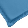 Coussin de chaise longue bleu mélangé 200x60x4 cm tissu 