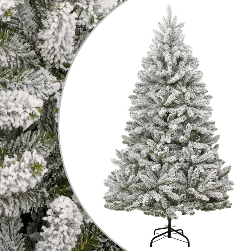 Sapin de Noël artificiel à charnières avec neige floquée 180 cm 