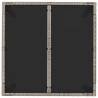 Table de jardin dessus en verre Gris 90x90x75 cm Résine tressée 