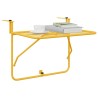 Table suspendue pliable en Moutarde - 60x40 cm, Acier 