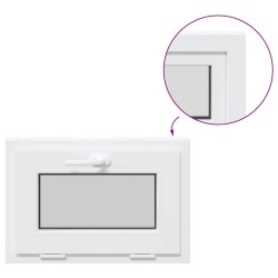 Fenêtre de sous-sol RISOR 60x40 cm inclinable 3 vitrages blanc 