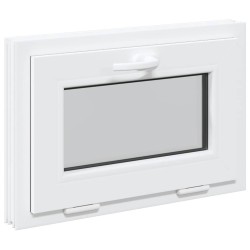 Fenêtre de sous-sol RISOR 60x40 cm inclinable 3 vitrages blanc 