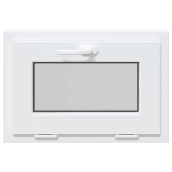 Fenêtre de sous-sol RISOR 60x40 cm inclinable 3 vitrages blanc 