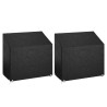 Housses de banc de jardin 2 pcs 8 œillets 130x70x70/88 cm PE 