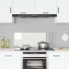 Crédence de Cuisine Clear 110x40x0.6 cm en Verre Trempé 