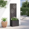 Jardinier avec Panneau Décoratif Noir 50 x 140 cm 