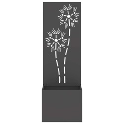Jardinier avec Panneau Décoratif Noir 50 x 140 cm 