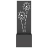 Jardinier avec Panneau Décoratif Noir 50 x 140 cm 