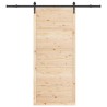 Porte coulissante Marron 100 x 208 cm Bois massif en pin 