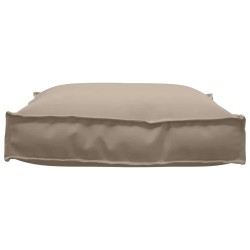 Coussin de palette taupe pour siège, 70x70x12 cm, Tissu Oxford 