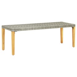 Banc de jardin 80 cm Résine tressée Gris 