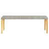 Banc de jardin 80 cm Résine tressée Gris 