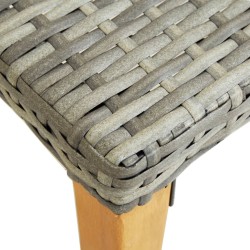 Banc de jardin 80 cm Résine tressée Gris 