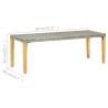 Banc de jardin 80 cm Résine tressée Gris 