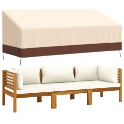 Housse de banc 3 places beige 204x86x48/73 cm oxford 600D 