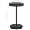 Table de jardin Noir 60,5x106 cm Résine tressée 