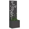 Jardinier avec Panneau Décoratif Noir 50 x 140 cm 