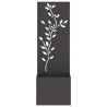 Jardinier avec Panneau Décoratif Noir 50 x 140 cm 
