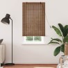 Store de Fenêtre avec des rideaux Marron 90 x 220 cm Bambou 