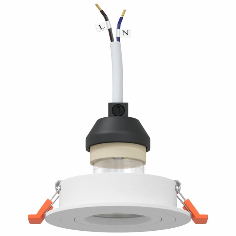 Projecteurs Encastrés 6 pcs Rond GU10 Blanc Ø91 mm 
