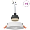 Projecteurs Encastrés 6 pcs Rond GU10 Blanc Ø91 mm 