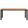 Banc de jardin 110 cm acier et WPC marron et noir 