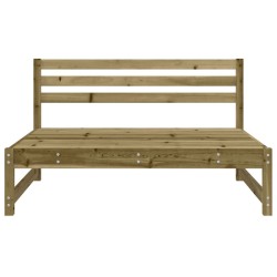Canapé central de jardin 120x80 cm bois de pin imprégné 