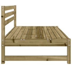 Canapé central de jardin 120x80 cm bois de pin imprégné 