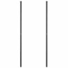 Poteaux de clôture 2 pcs Gris 200 cm Acier peint par poudre 
