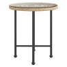 Table de salle à manger Ø50 cm Verre trempé et acier 