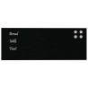Tableau noir magnétique mural Noir 80x30 cm Verre trempé 