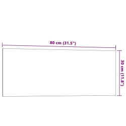 Tableau noir magnétique mural Noir 80x30 cm Verre trempé 