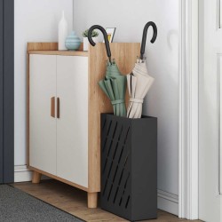 Support d'ombrelle noir - 28x12x41 cm en acier 