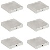 Bouchons de poteau de clôture 6 pcs Métal galvanisé 101x101 mm 