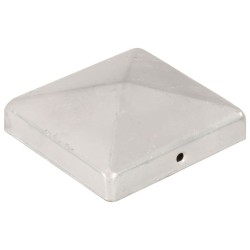 Bouchons de poteau de clôture 6 pcs Métal galvanisé 101x101 mm 