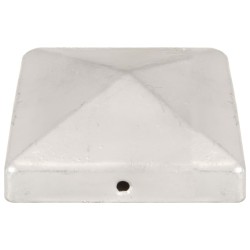 Bouchons de poteau de clôture 6 pcs Métal galvanisé 101x101 mm 