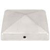 Bouchons de poteau de clôture 6 pcs Métal galvanisé 101x101 mm 
