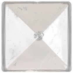 Bouchons de poteau de clôture 6 pcs Métal galvanisé 101x101 mm 
