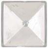 Bouchons de poteau de clôture 6 pcs Métal galvanisé 101x101 mm 