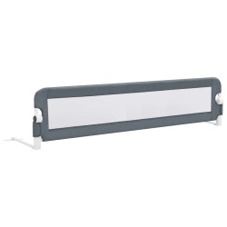 Barrière de sécurité de lit d'enfant Gris 180x42 cm Polyester 