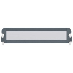 Barrière de sécurité de lit d'enfant Gris 180x42 cm Polyester 