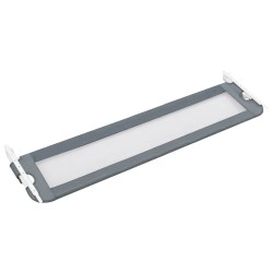 Barrière de sécurité de lit d'enfant Gris 180x42 cm Polyester 