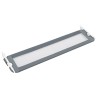 Barrière de sécurité de lit d'enfant Gris 180x42 cm Polyester 