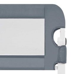 Barrière de sécurité de lit d'enfant Gris 180x42 cm Polyester 