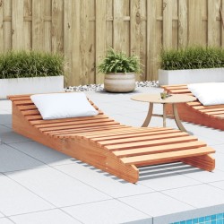 Chaise longue cire marron 205x60x31,5 cm bois massif de pin 