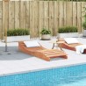 Chaise longue cire marron 205x60x31,5 cm bois massif de pin 