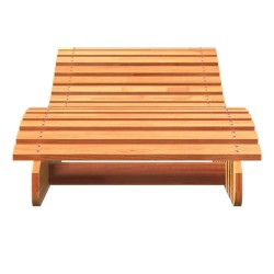 Chaise longue cire marron 205x60x31,5 cm bois massif de pin 